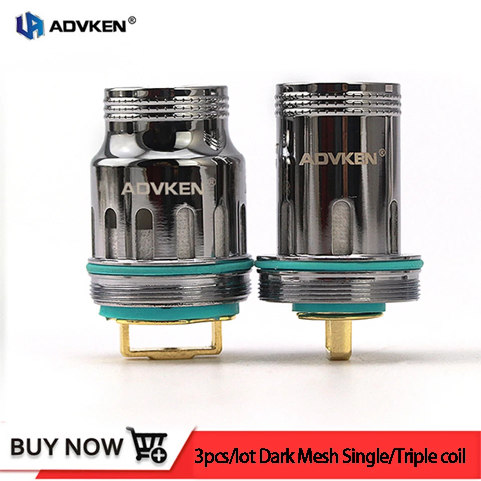 

3Pcs/lot Original Advken Dark Mesh Coil Replacement Coil Head 0.15ohm Single/Triple Mesh Coil For Dark Mesh Vape Tank Atomizer