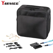 One Set YARMEE VHF Wireless Tour Guide System VHF frequency wireless microphone Transmitter+Receiver+earphone wireless conference simultaneous translation tour guide system simultaneous translation headphones explain the device