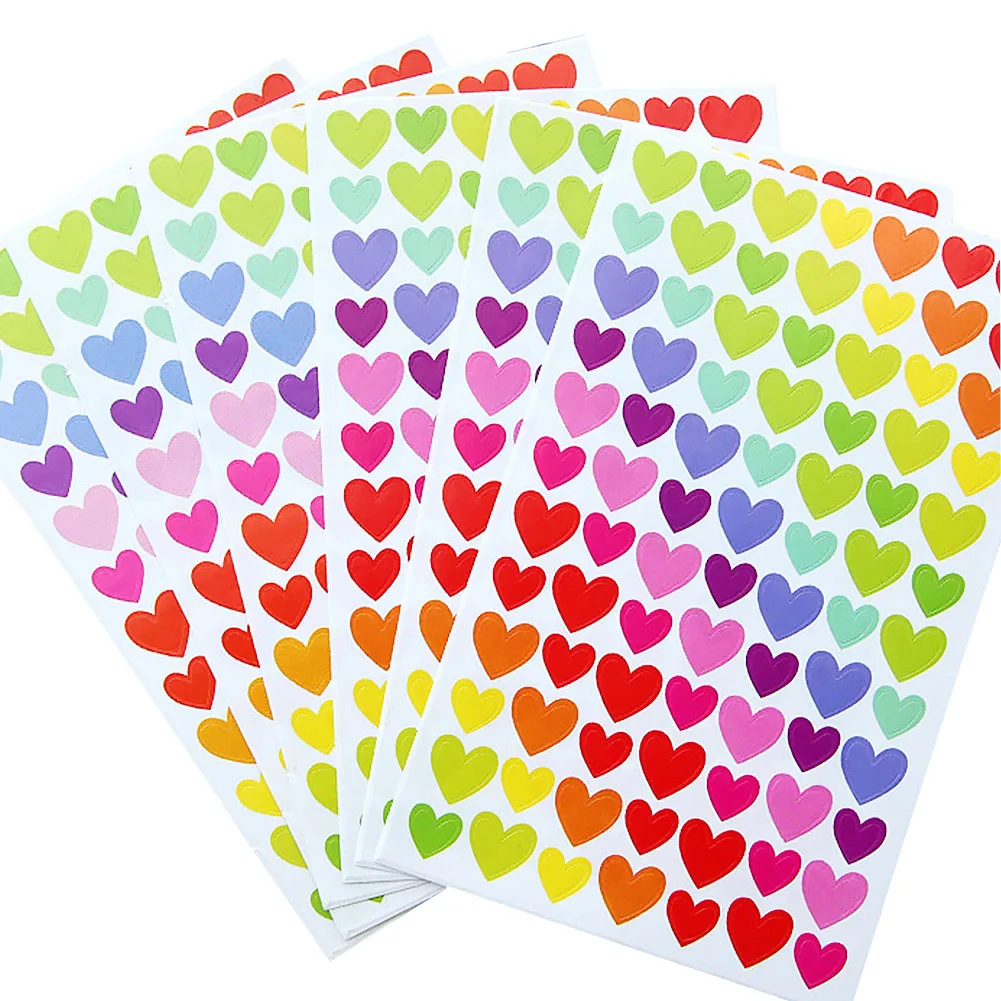 Album Sticker Paper Little Round Dots Lovely School Supplies Scrapbooking Label Cute Love Heart RFID Blocking Diary Decorative