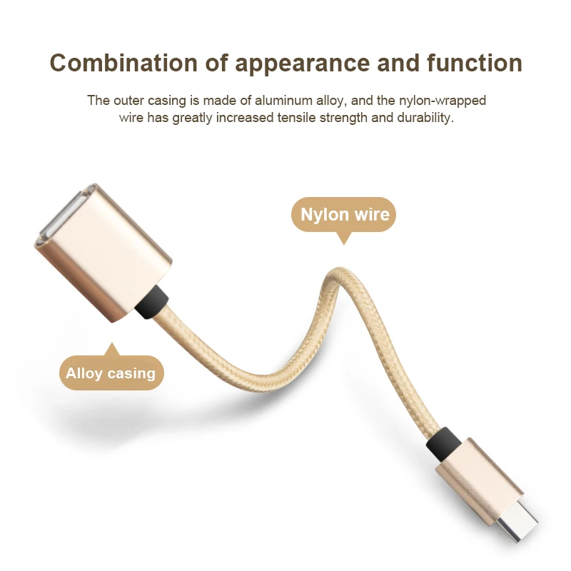 Кабель переходник с USB Type C на OTG для аудиокабеля разветвитель lightning otg шнур корпус