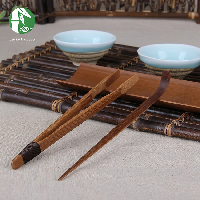 Bamboo Tea Needle Clips Teaware Set For Gong Fu Puer Tea Ceremony Tongs Vintage Chinese Handmade Accessories Tools