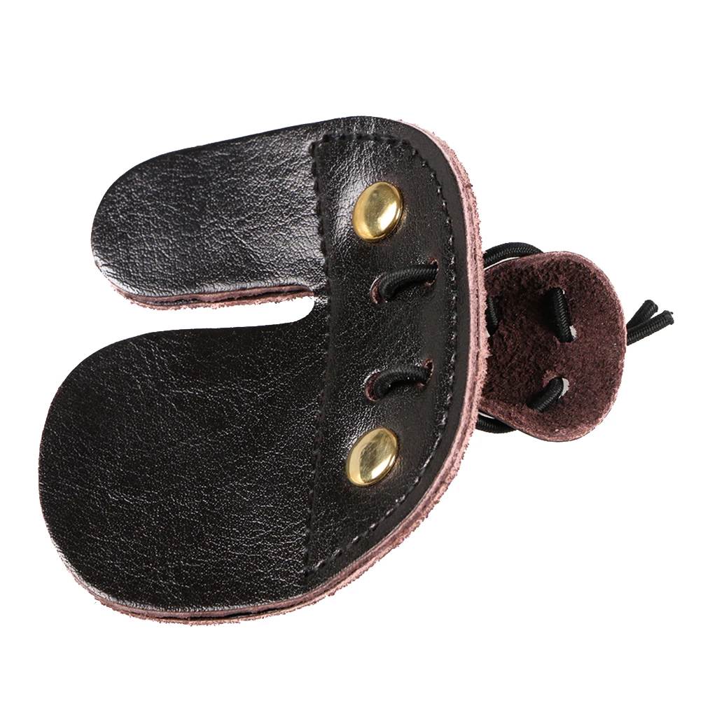 

1 Piece Double Layer Leather Archery Finger Glove Protect Fingers Guard Tab Bow Shooting Protective Gear