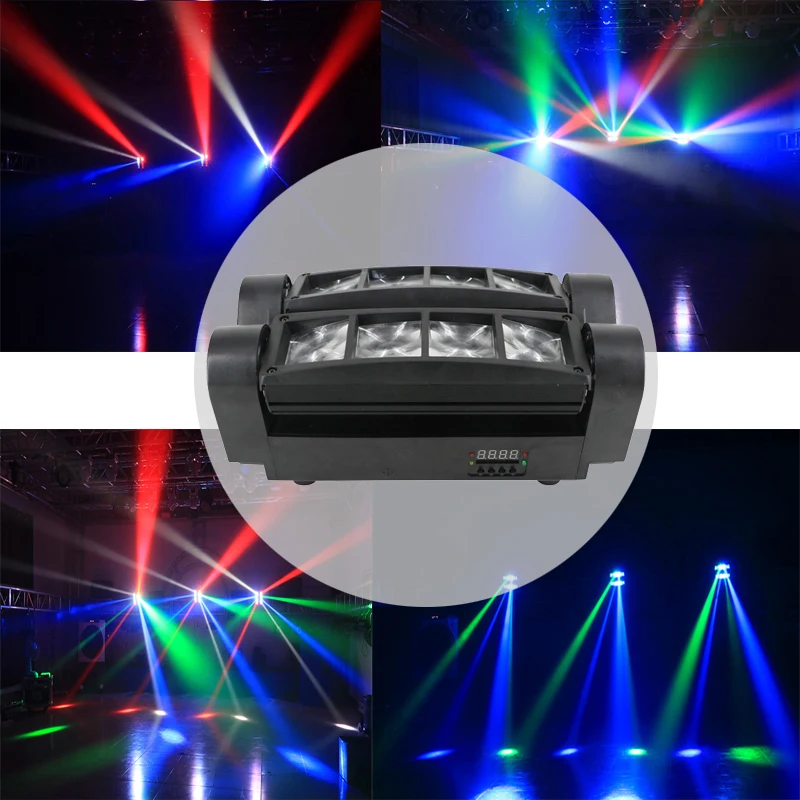 Сценический светодиодный мини светильник 8X10W подвижный головной DMX512