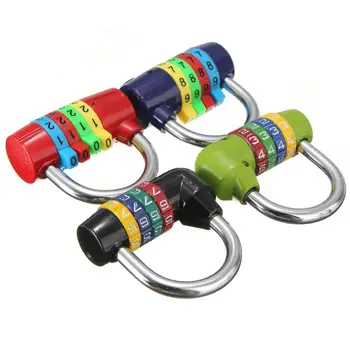 

4 Color Resettab 4 Digit Number Code Password Combination Padlock Security Safety Lock Password Gym Padlock