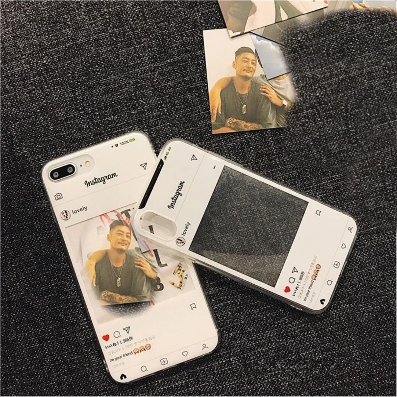 Ins Screenshot Phone Case For Iphone Xs Xr 7 8 Plus Tpu Soft Case Instagram Style Changeable Cards Phone Case Cover For Iphone 6 Phone Case Covers Aliexpress