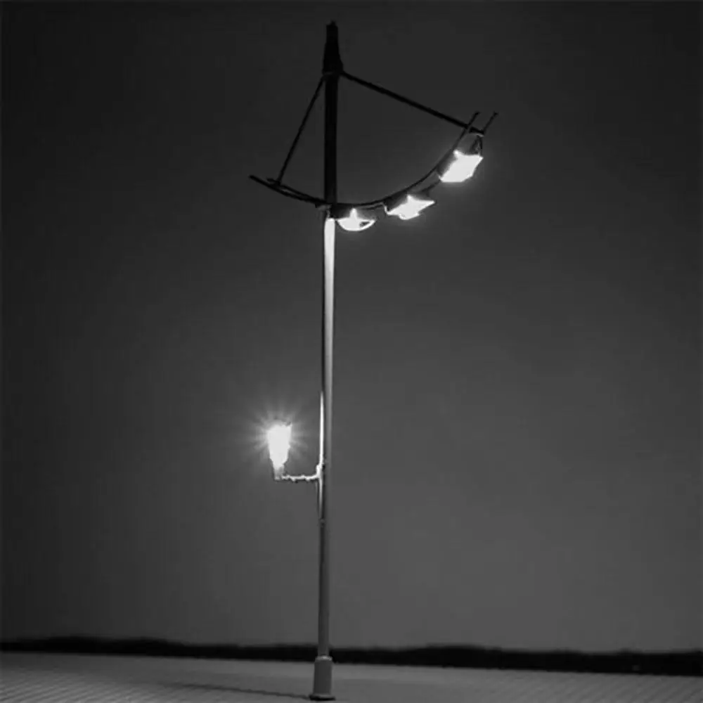 

10Pcs Model Floodlight Cold SMD LED Made Plaza Lamppost 3V + resistor for 12V Scale HO 1:76~1:100