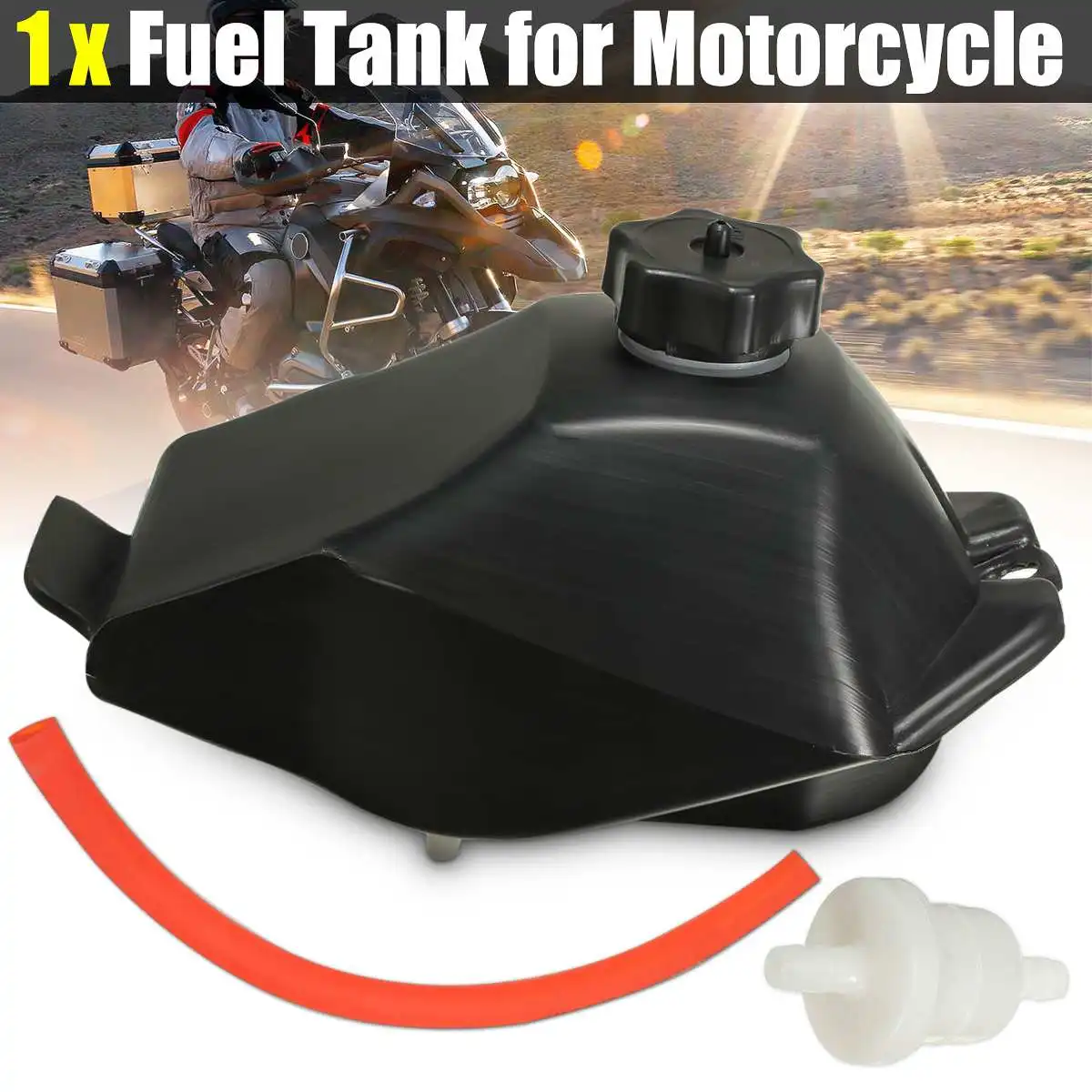 

Gas Petrol Tank w/ Cap + Pipe Hose + Filter Kit For Mini Moto ATV Quad Bike Kart