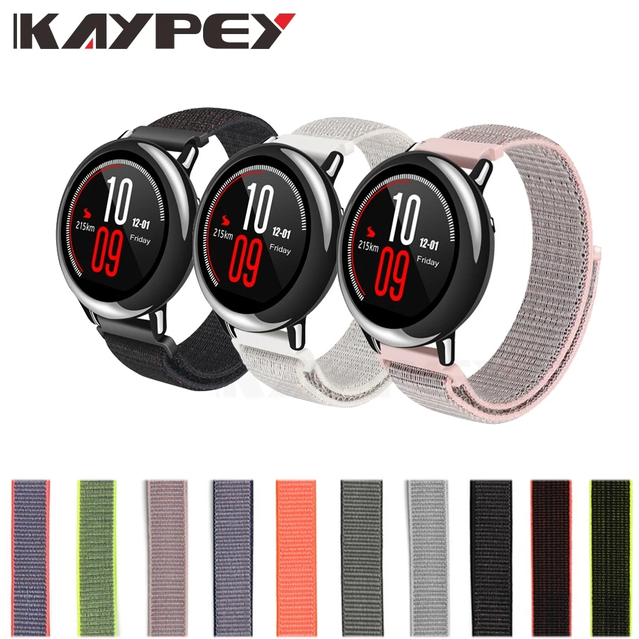 

22mm Woven Nylon Strap for Huami Amazfit 2 Strap Xiaomi Huami Amazfit Stratos Pace 2 2s Wrist Band Bracelet Amazfit Watchband