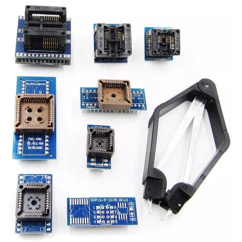 

9 Piece Programmer Adapters Sockets Kit for TL866CS TL866A EZP2010 IC Extractor
