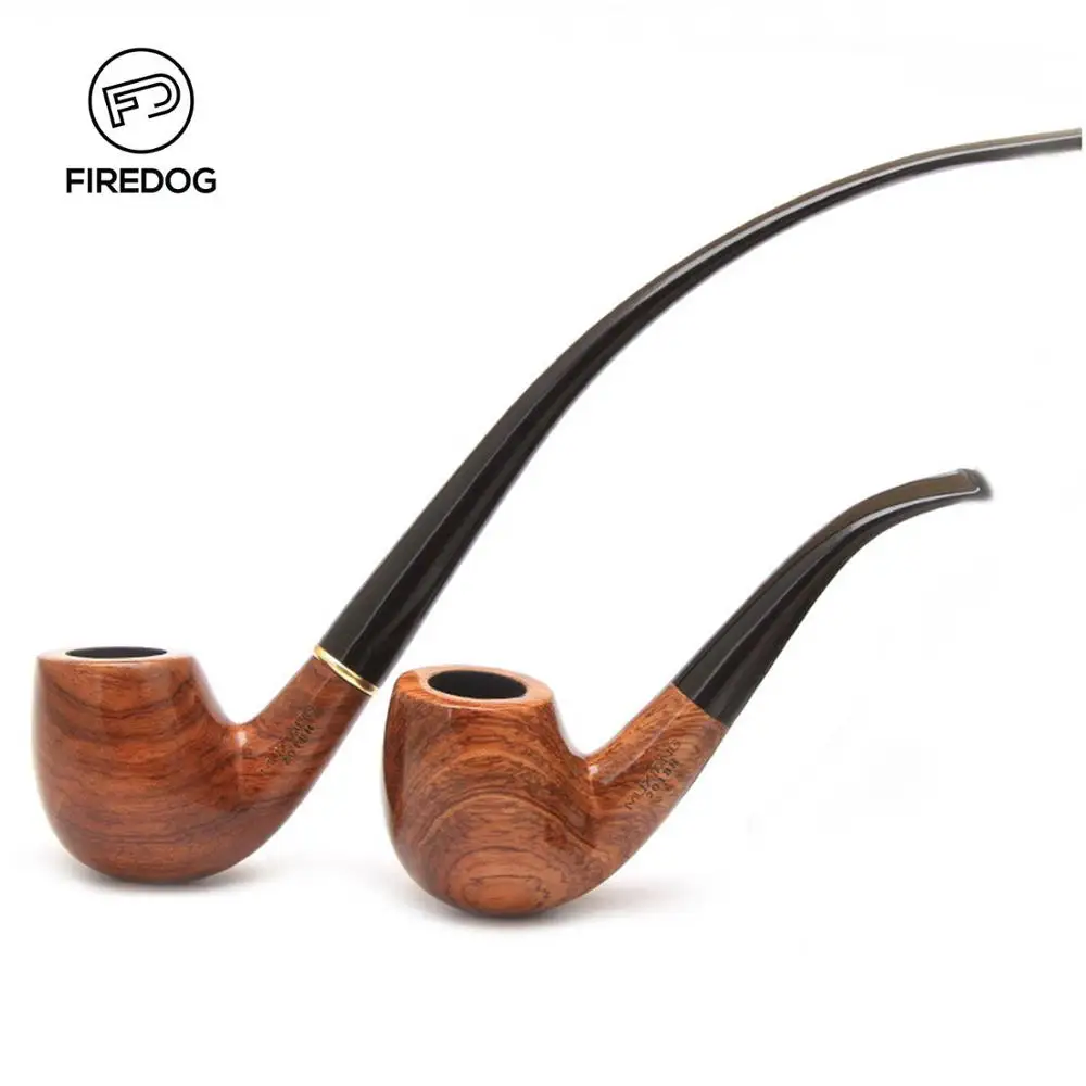 

FIREDOG Smoking Pipe Wooden Tobacco Pipe for Weed Portable Long Bamboo Smoking Pipes+ Short Mouthpiece