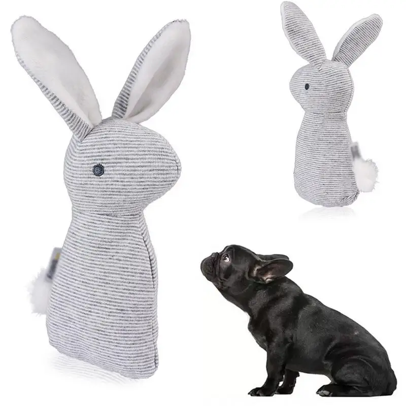 

Pet Dog Toy Plush Vocal Toy Cute Bell Rabbit Shape With Built-in Vocal Paper Dog Plush Training Interactive Education Squeak Toy