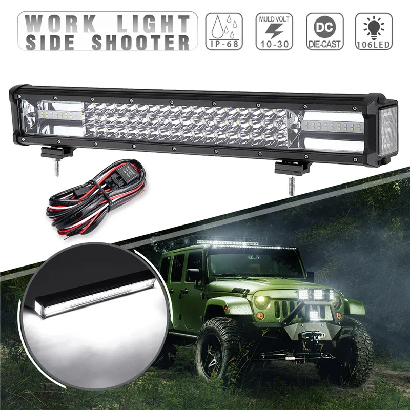 

1Pcs 270 degree Lighting bar Offroad Boat Car 20inch Combo Led Light with Wire Kit Work Light for 4x4 SUV ATV 12V 24V