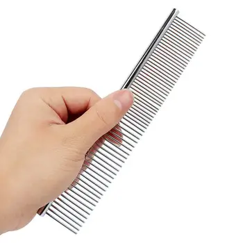 

new 100pcs/lot pet comb stainless steel grooming comb row comb dog comb