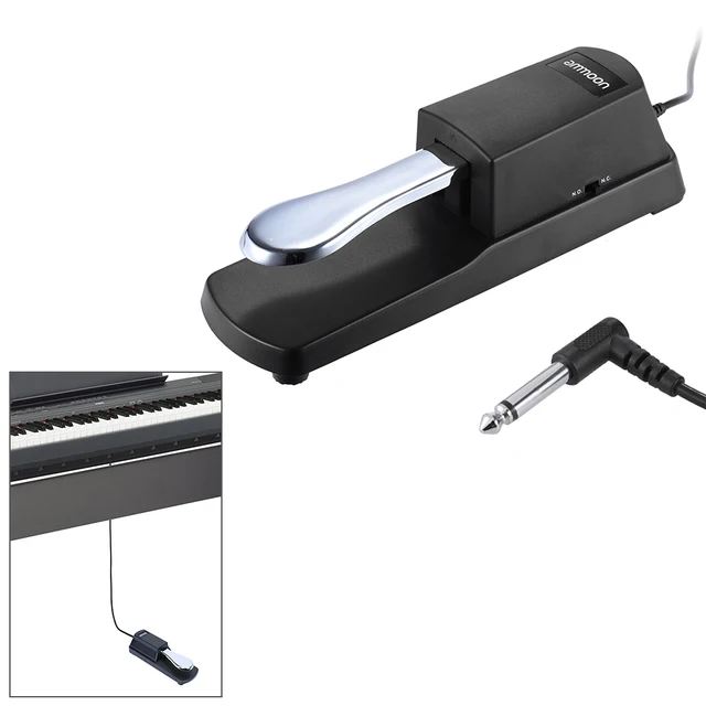 ammoon Piano Pedal Piano Keyboard Sustain Damper Pedal for Yamaha Roland Electric Piano electronic piano pedal 4