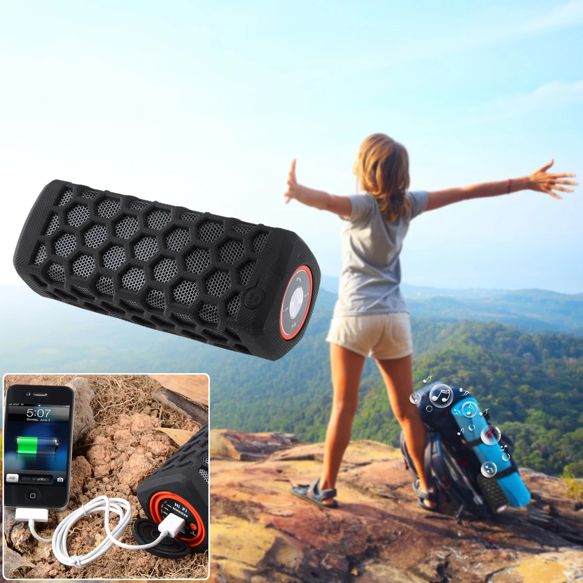 10 Вт Bluetooth 4 0 наружный динамик с 7000 мАч power Bank функция водостойкий пылезащитный