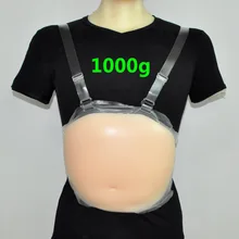 1000 г два или три месяца, одет в поддельный живот, действующий как реквизит для выступлений, силиконовый поддельный живот, поддельные для беременных женщин