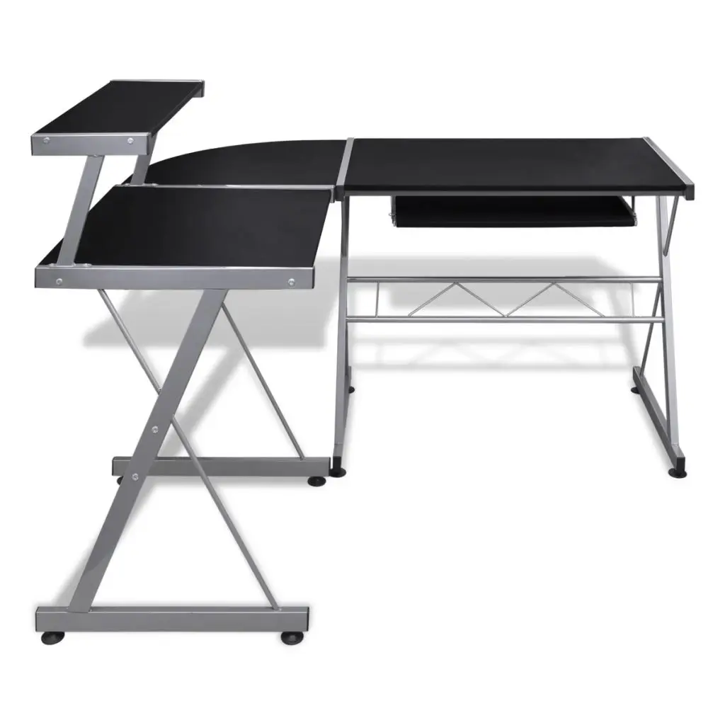 

Computer Desk Durable Wooden Splicing Computer Desk Study Table Writing Desk Home Office Workstation With Pull Out Keyboard Tray