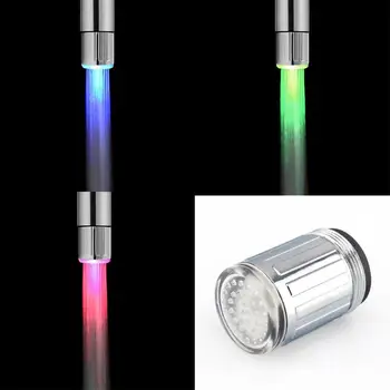 

3/7 Color RGB Temperature Control LED Light Glow Water Faucet Shower Tap Head for Home Bathroom Kitchen Faucet Tap Avvessories