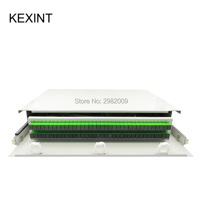 

2U 72 Core Rack Rack Fiber Patch Panel Cable Termination 482mm X 240mm Hand Pull Type