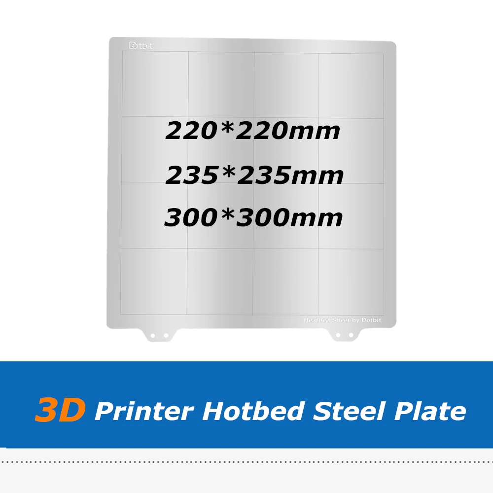 

1pc 220/235/300mm Spring Steel Plate Sheet Heat Bed Platform 3D Printer Parts Buildplate For RepRap i3 Wanhao Anet A8 A6 MK3 DIY