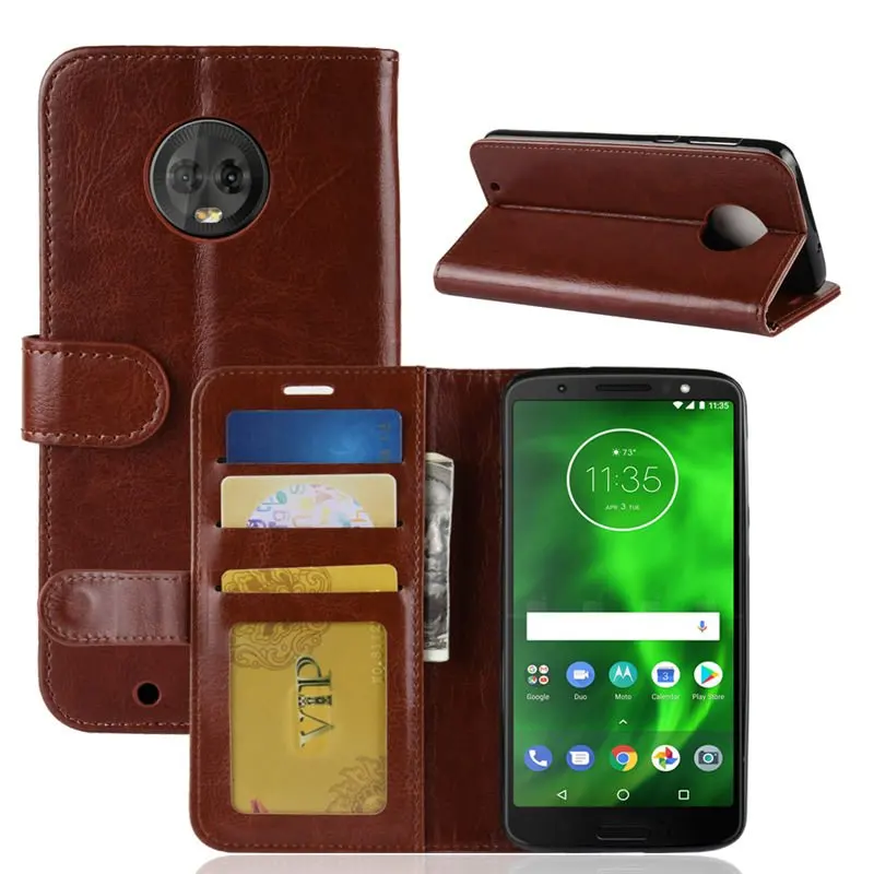 Роскошный чехол бумажник из искусственной кожи для Motorola Moto G6 G5 E5 Play Plus X4 One P30 с