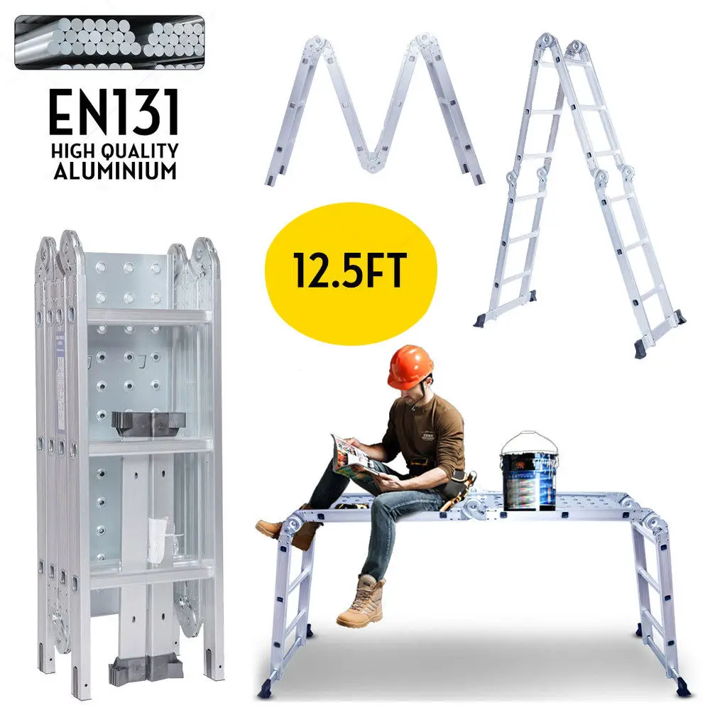 12.5FT EN131 Multifunction Ladders Purpose Step Platform