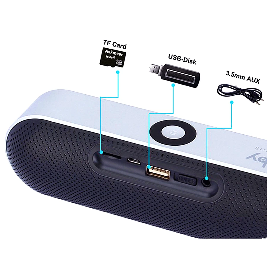 NBY 18 Mini Bluetooth Speaker Portable Wireless Speaker Sound System 3D Stereo Music Surround Support Bluetooth TF AUX USB NBY 18 Mini Bluetooth Speaker Portable Wireless Speaker Sound System 3D Stereo Music Surround Support Bluetooth TF AUX USB