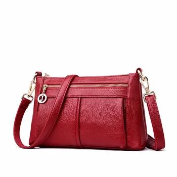 

2019 Female Messenger Bag Vintage Handbag High Quality Sac A Main Solid Soft Leather Shoulder Bags For Women Envelope Bag Bolsa