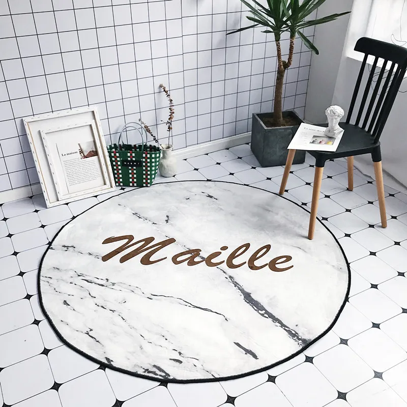 Ins горячий тип круглый ковер нескользящий коврик буквы коврики с принтом для гостиной спальни прикроватный диаметр 145 см tapete para sala