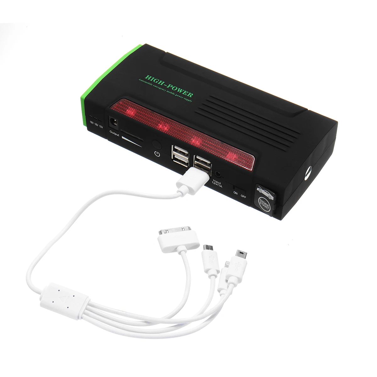 82800mAh 4 USB Car Jump Starter Pack Portable Charger Booster Power Bank Battery82800mAh 4 USB Car J
