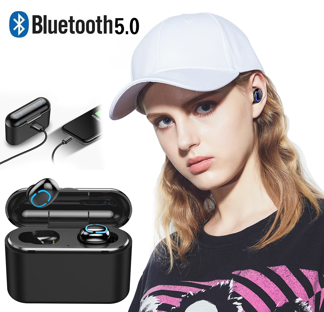 

Q32 TWS Cordless Headset Ture Wireless Earbuds Earphones HBQ Bluetooth 5.0 Headset With Mic Mini Bluetooth Earbud PK i10