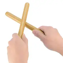 2 pares de instrumentos de percusión clásicos de madera dura de baquetas de ritmo de 8 pulgadas de alta calidad