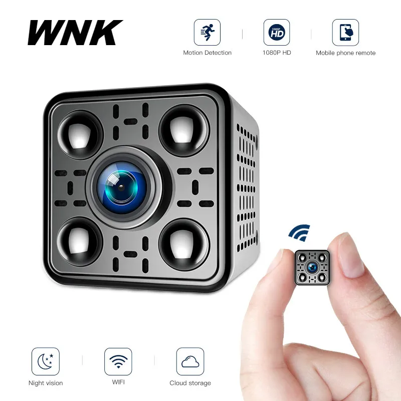 

2019 WNK Mini Wireless IP Camera 2.0MP 1080P Security Camera WiFi Infrared Night Vision Motion Detection Surveillance CCTV Camer