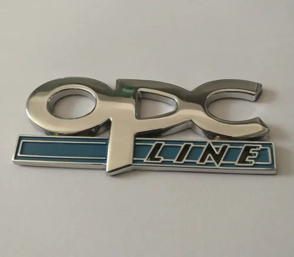 Universal 3D Silver OPC Line Metal Auto Car Badge Car Emblem Decals Stickers