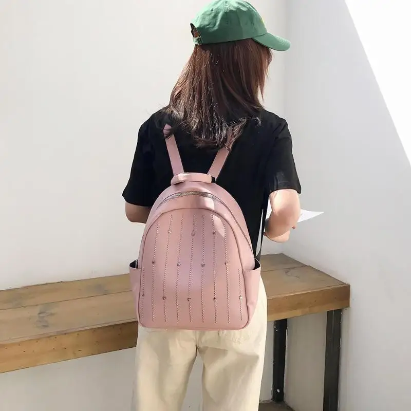 

Sweet Cute Women Backpack Teenage Girls New Arrival Large Capacity Fashion Casual Schoolbags Travel Female Leather Shoulder Bags