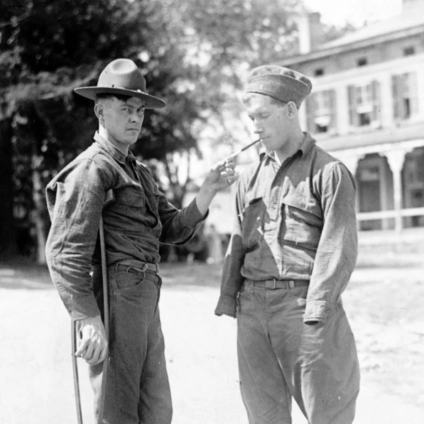 Постер с ампутированными конечностями войны напечатанный научным источником