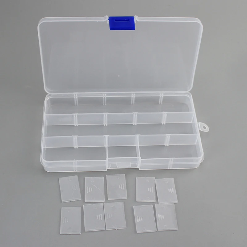 Многофункциональный высокопрочный 10,15, 24, отсек прозрачный видимый пластиковый ящик для рыболовной приманки коробка для рыболовных снастей