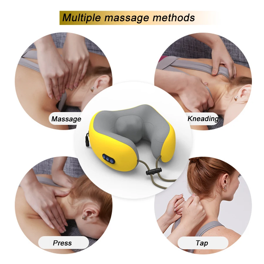 Electric Neck Massager U-shaped Pillow Cervical Vertebra Care Relief Fatigue Vibration Neck Relax Cushion Acupuncture Therapy Electric Neck Massager U-shaped Pillow Cervical Vertebra Care Relief Fatigue Vibration Neck Relax Cushion Acupuncture Therapy