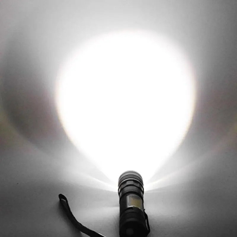 

LED Flashlight Zoom LED Lamp Torch 3 Modes Camping Lamp Waterproof USB Charging Lantern for Camp