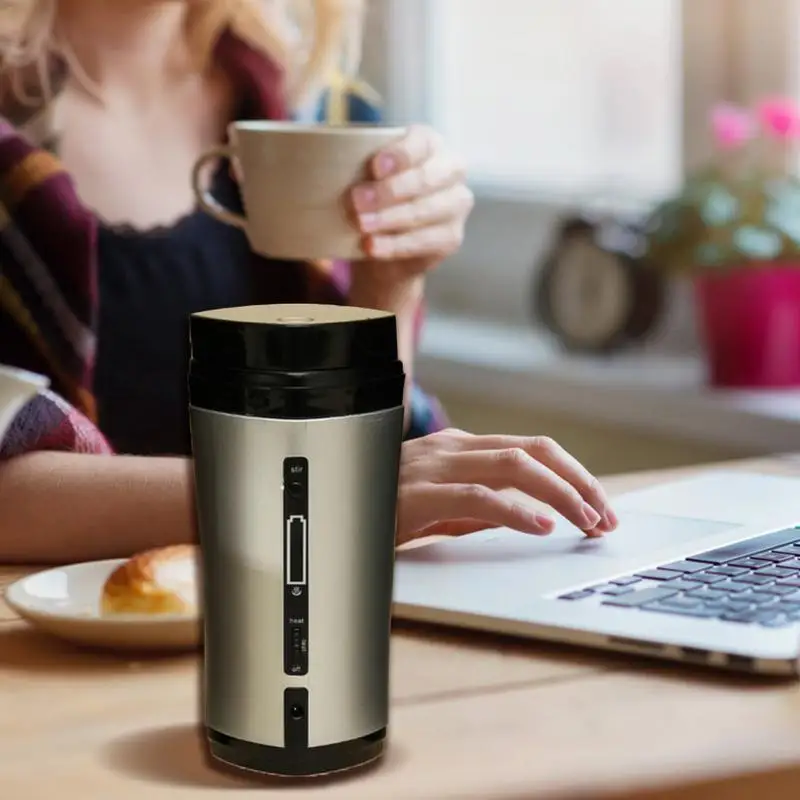 1 шт. Кофе термос чашка автоматическая кружка мешалка Перезаряжаемые USB Подогрев