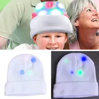Для светодио дный взрослых и детей, забавная светодиодная шапочка, светящаяся шапочка на день вечерние рождения, Рождественская вечеринка