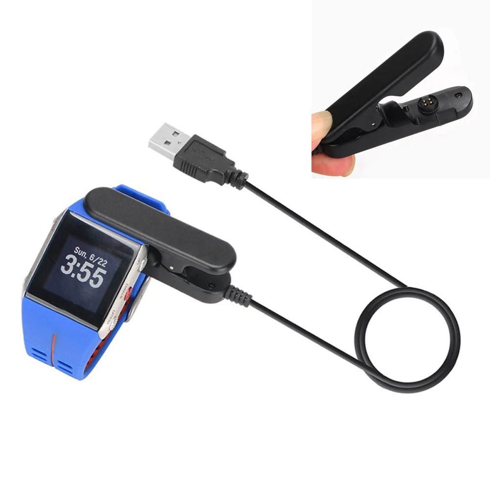 

Clip Type Fast Charging Lightweight Safe Use Circuit Protection Portable Watch Charger TPE For Polar V800