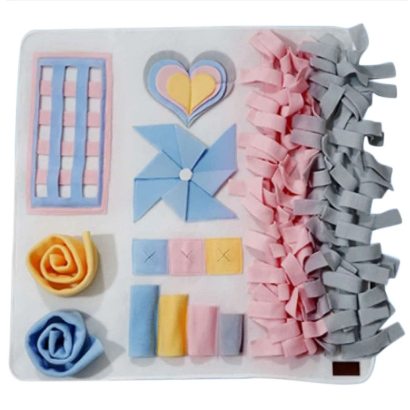 

Pet Dog Toys Sniffing Mat Cat Looking For Food Play Toys Relieve Stress Puzzle Training Blanket Sniffing Dog Toys Pad Mats