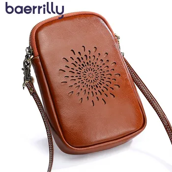 

Woman Messenger Shoulder Bags Genuine Leather Small Bag Crossbody Bag For Women Clutch Bag Female Phone Pockets Bolsas Feminina