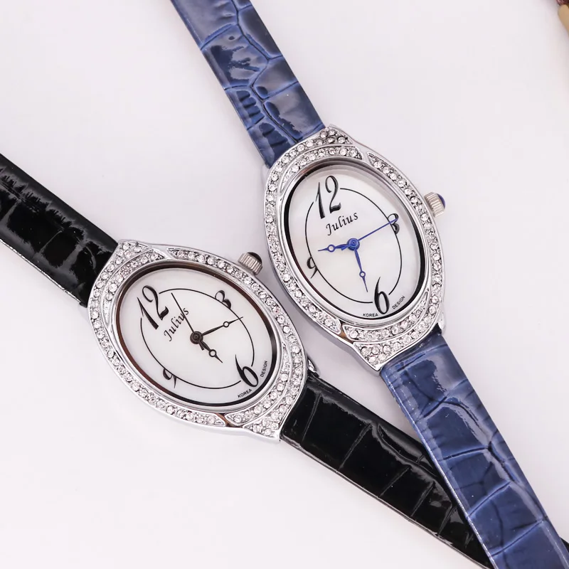 

Ladies Wrist Watch Quartz Hours Best Fashion Dress Korea Bracelet Brand Leather Clock Luxury CZ JA620