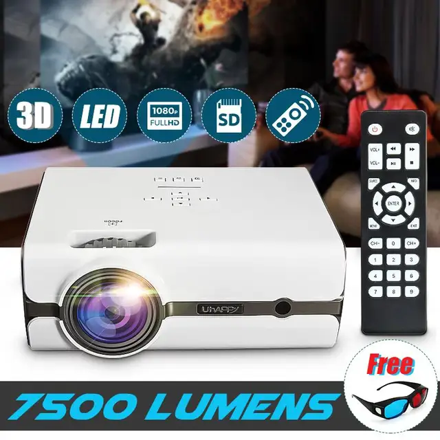 Cheap HD 1080P Portable Mini Projector 7500 Home Theater with Internal Cinema USB TV HDMI 3D Projector Cheap HD 1080P Portable Mini Projector 7500 Home Theater with Internal Cinema USB TV HDMI 3D Projector