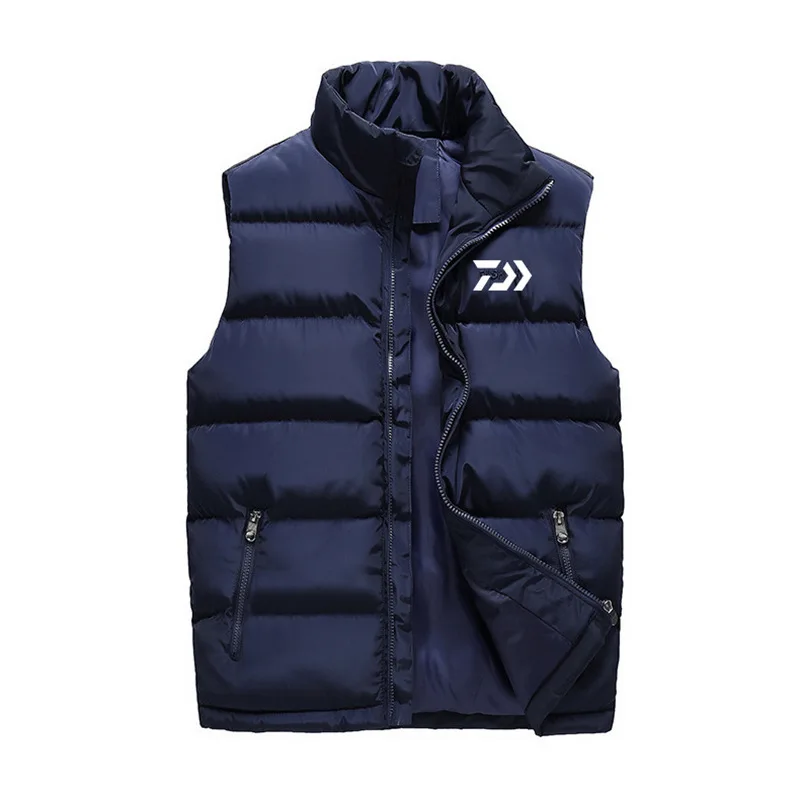 

Men Winter Outdoor Sports Fishing Vest New Thermal Warm Cloth Feather Sleeveless Jacket Camping Hiking Fishing Clothing