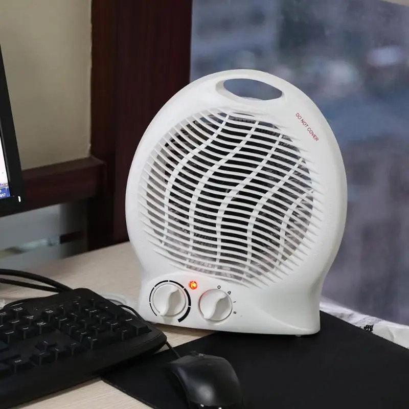 

Household Portable 2-Speed Electric Heater Mini Handy Heater with Adjustable Thermostat Warmer Heating Fan Machine for Winter