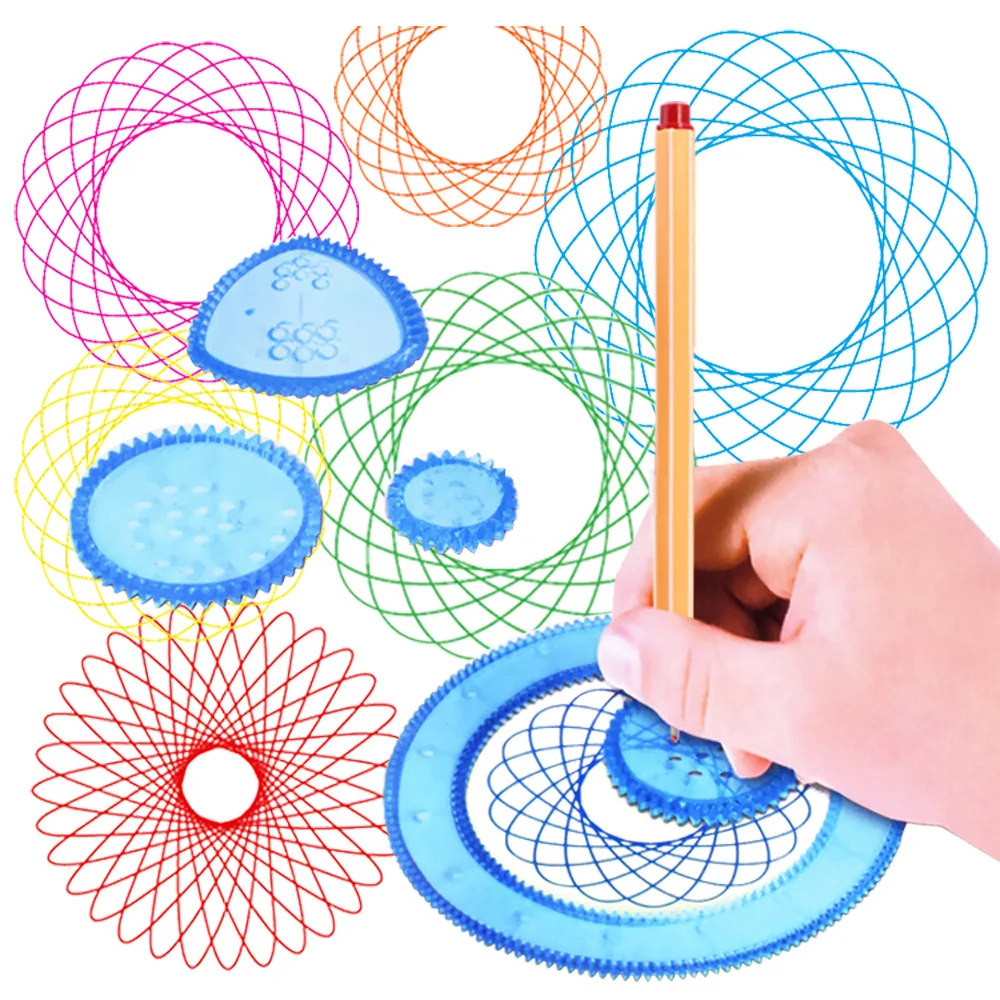 

Drawing Toys Children's Art Painting Template Intelligence Stationery Magic Flower Ruler Set Learning Education