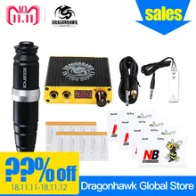 Профессиональная татуировка ручка Набор для перманентного макияжа роторная машина набор с ЖК-дисплеем мини мощность татуировки педаль картридж иглы поставка